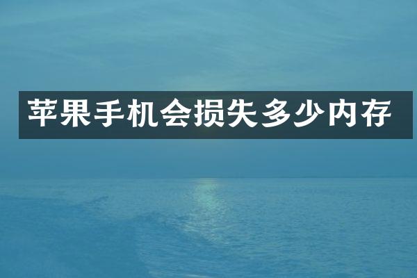 苹果手机会损失多少内存