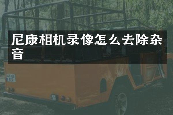 尼康相机录像怎么去除杂音