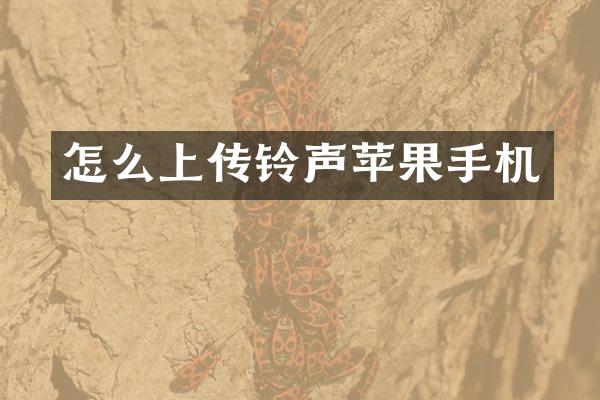 怎么上传铃声苹果手机