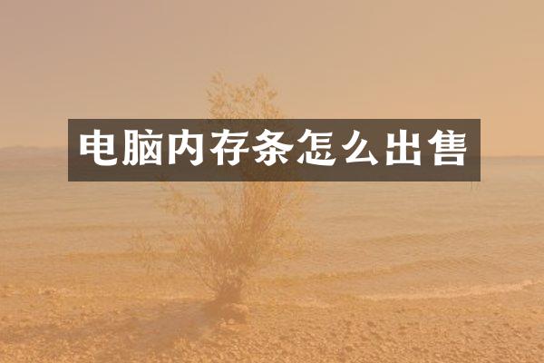 电脑内存条怎么出售