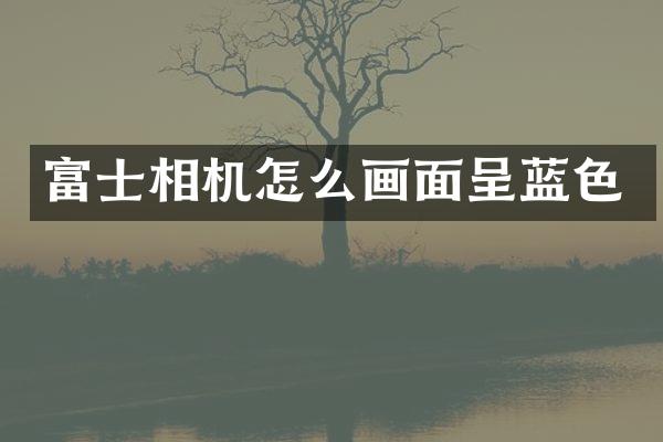 富士相机怎么画面呈蓝色