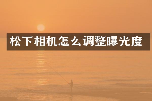 松下相机怎么调整曝光度