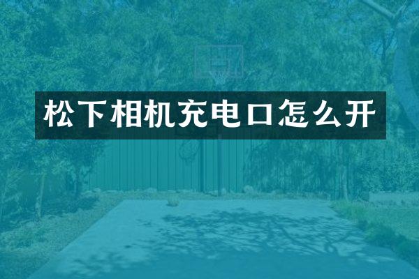 松下相机充电口怎么开