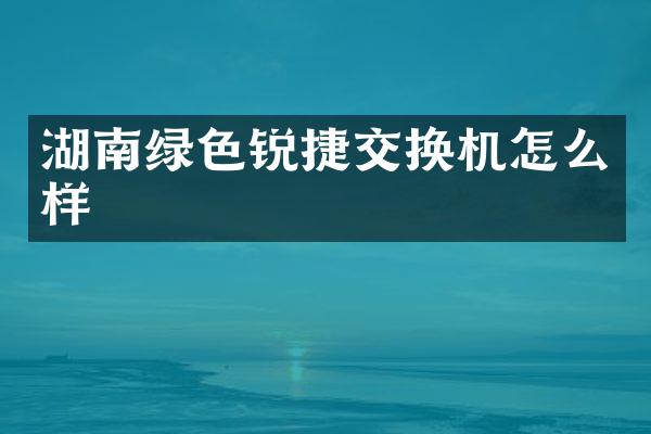 湖南绿色锐捷交换机怎么样