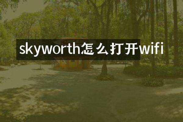 skyworth怎么打开wifi
