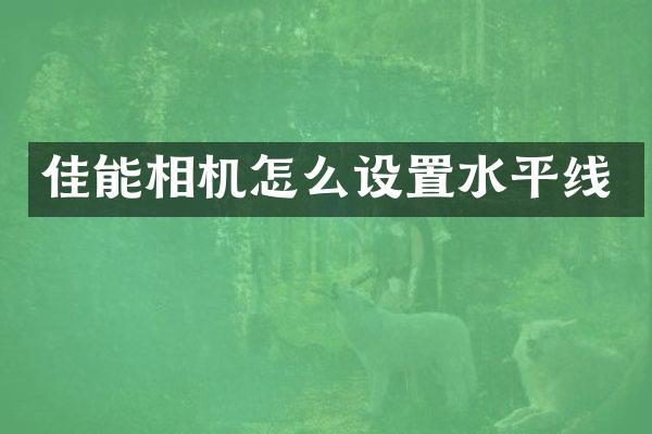 佳能相机怎么设置水平线