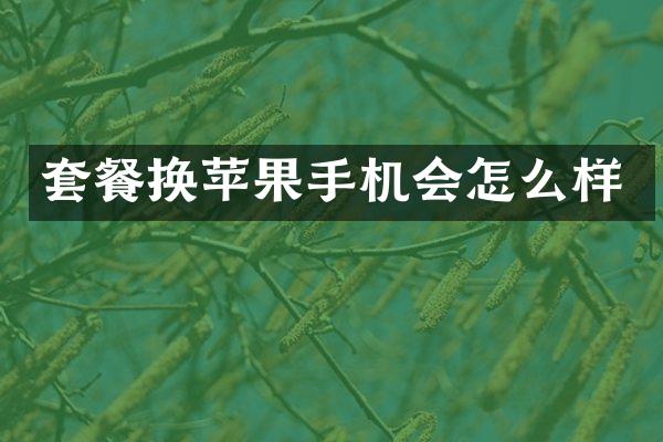 套餐换苹果手机会怎么样
