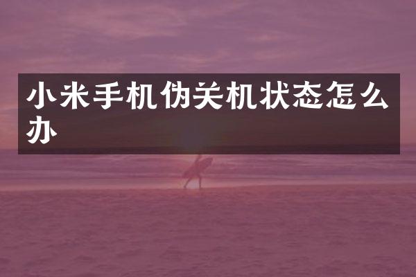 小米手机伪关机状态怎么办