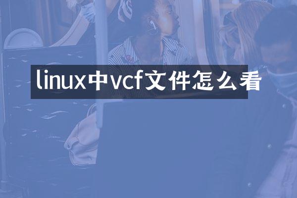 linux中vcf文件怎么看