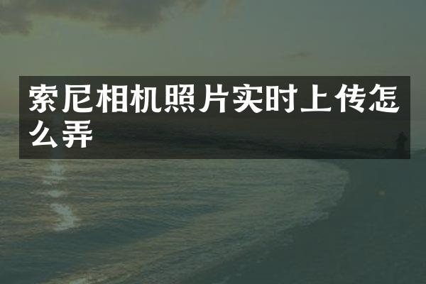 索尼相机照片实时上传怎么弄