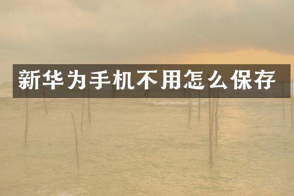 新华为手机不用怎么保存
