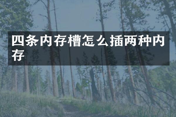 四条内存槽怎么插两种内存