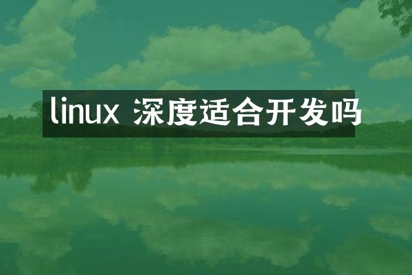 linux 深度适合开发吗