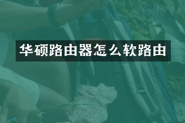 华硕路由器怎么软路由