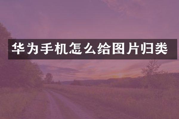 华为手机怎么给图片归类