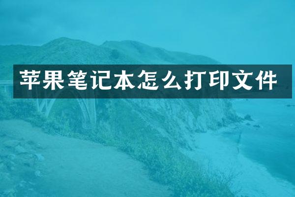 苹果笔记本怎么打印文件