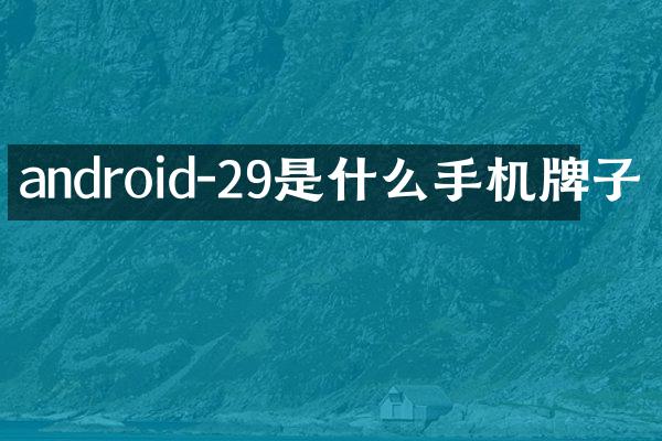 android-29是什么手机牌子