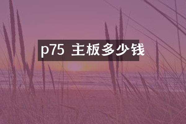 p75 主板多少钱