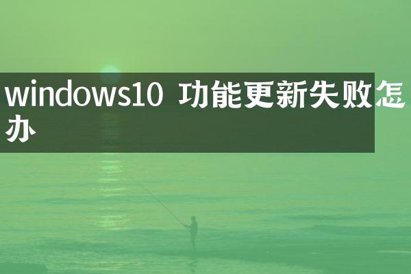 windows10 功能更新失败怎么办