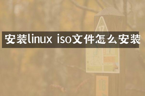 安装linux iso文件怎么安装