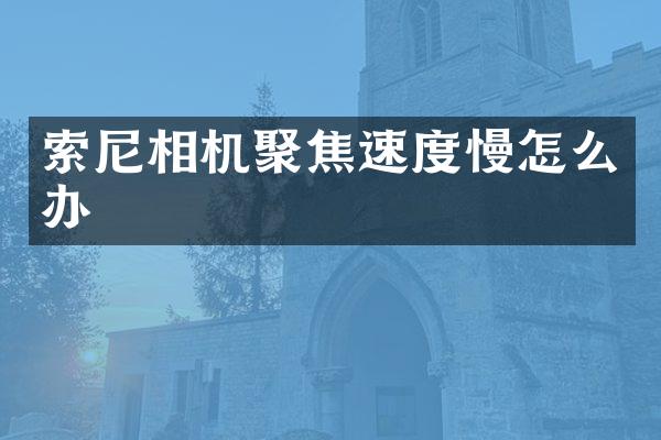 索尼相机聚焦速度慢怎么办