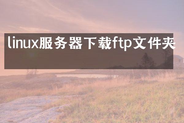 linux服务器下载ftp文件夹吗