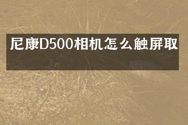 尼康D500相机怎么触屏取景