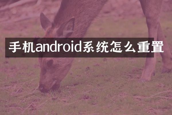 手机android系统怎么重置