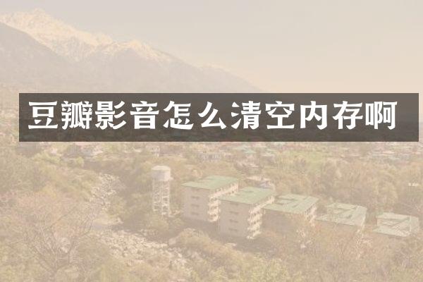 豆瓣影音怎么清空内存啊