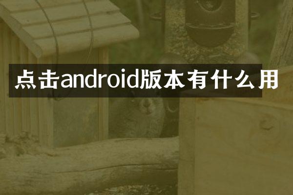 点击androi本有什么用