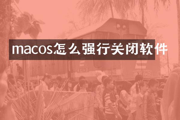 macos怎么强行关闭软件