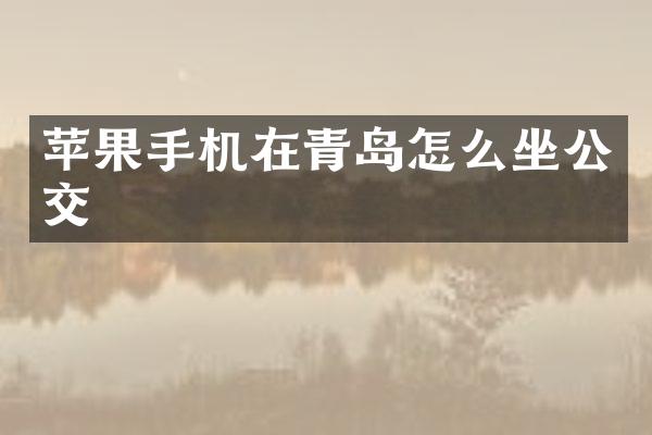 苹果手机在青岛怎么坐公交