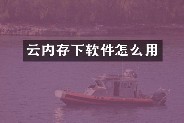 云内存下软件怎么用