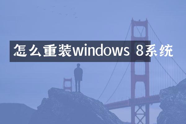 怎么重装windows 8系统