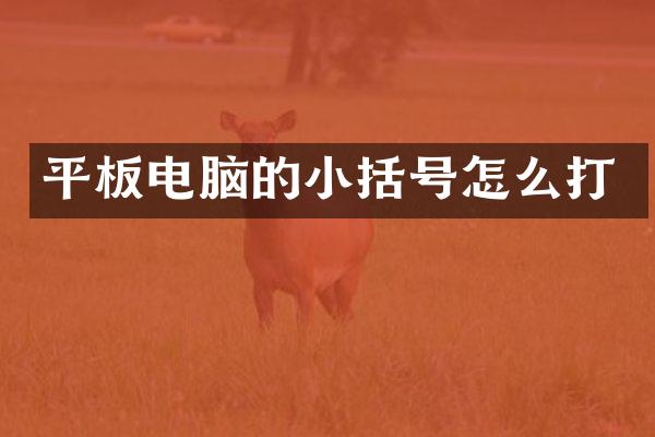 平板电脑的小括号怎么打