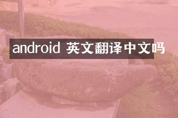 android 英文翻译中文吗