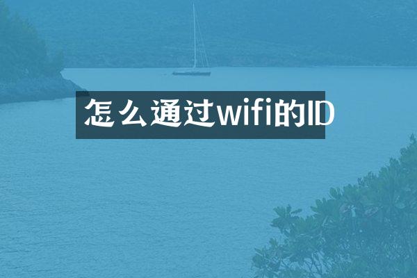 怎么通过wifi的ID