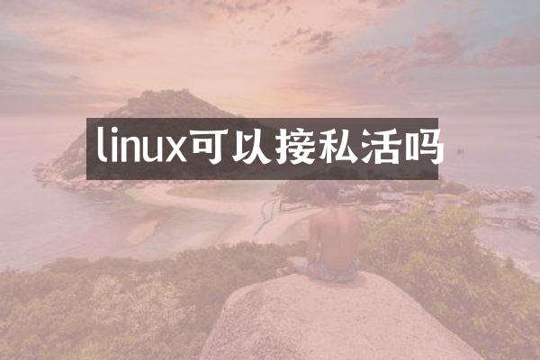 linux可以接私活吗