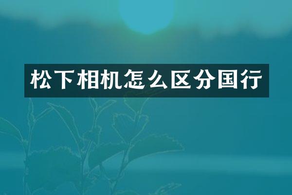 松下相机怎么区分国行