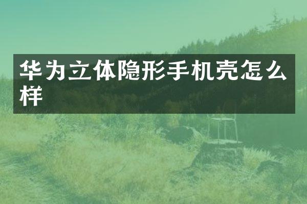 华为立体隐形手机壳怎么样