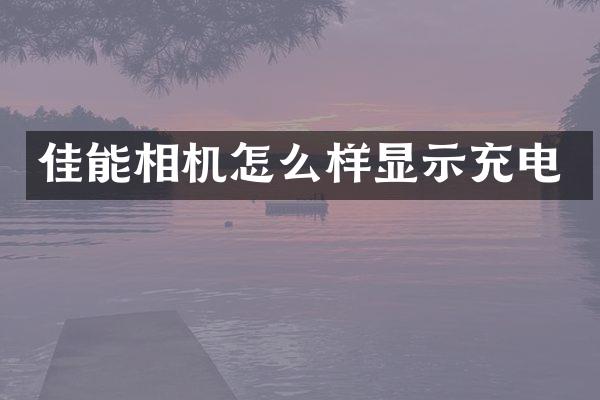 佳能相机怎么样显示充电