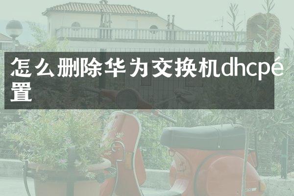 怎么删除华为交换机dhcp配置