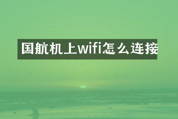国航机上wifi怎么连接