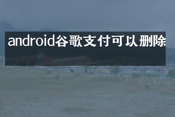 android谷歌支付可以删除吗