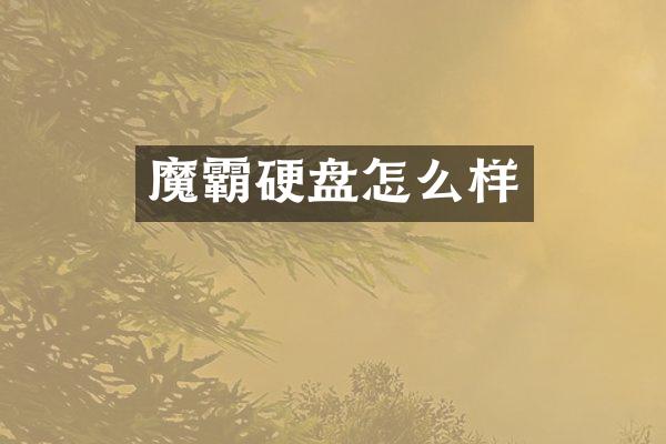 魔霸硬盘怎么样