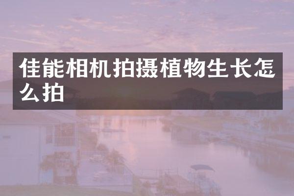 佳能相机拍摄植物生长怎么拍