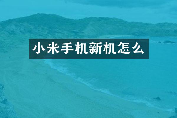 小米手机新机怎么