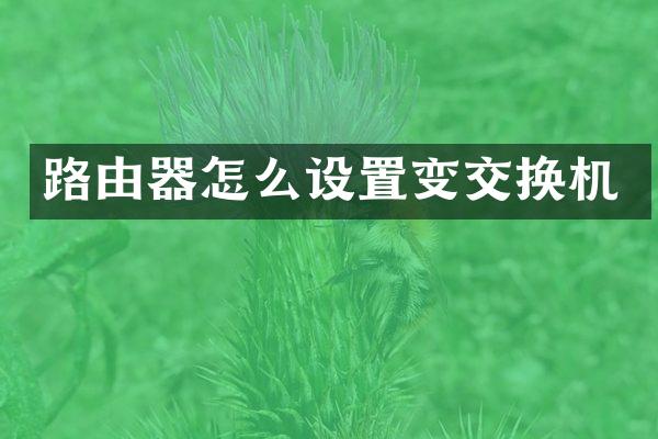 路由器怎么设置变交换机
