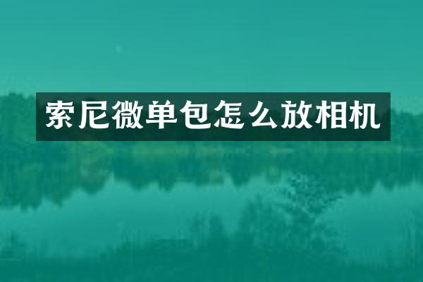 索尼微单包怎么放相机
