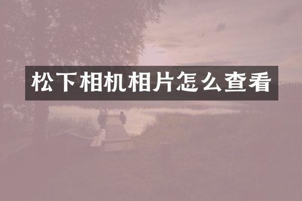 松下相机相片怎么查看